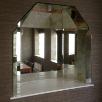 Antique bronze mirror faceting